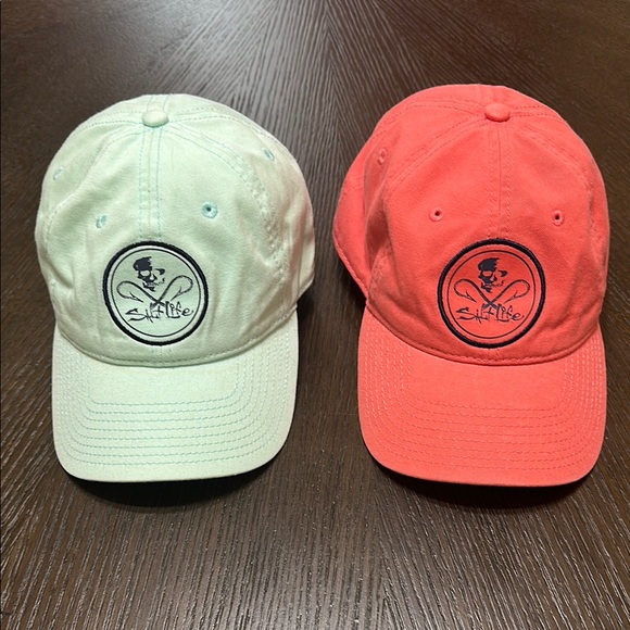 Salt‎ Life Mint and Coral Caps - Picture 1 of 9